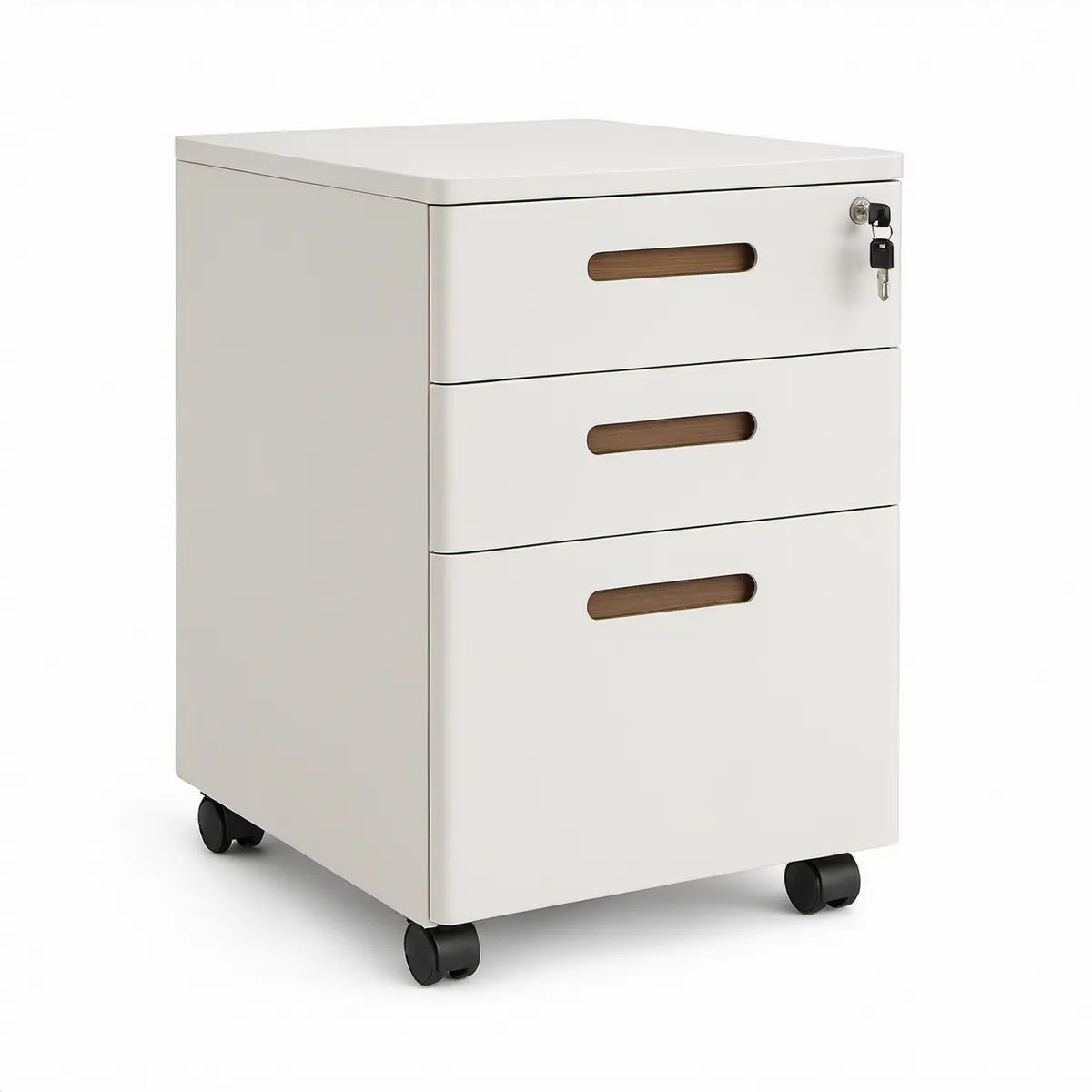 Rollcontainer mit 3 Schubladen, 39 x 50 x 60 cm, Weiss